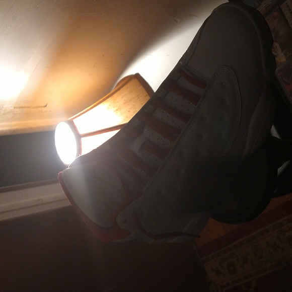 2017 Jordan retro 13s all white red inside red  bottom brand new!!! - Picture 2 of 12